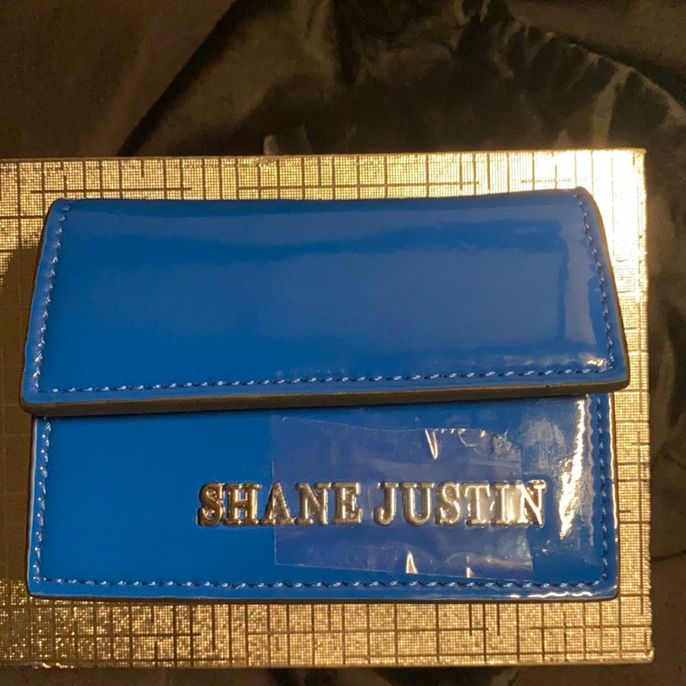 Shane Justin Mini (Blue) Cross Body Chain Linked Bag